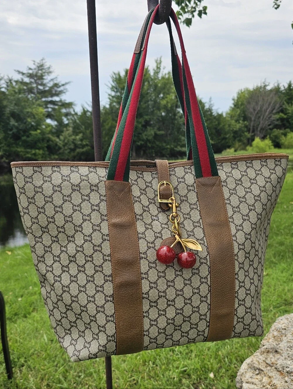 GUCCI PLUS GG Monogram Coated Leather Shoulder Tote Bag With COA - Picture 1 of 16